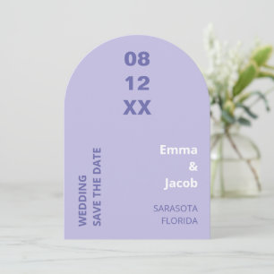 Modern Purple Lavender Wedding Save the Date