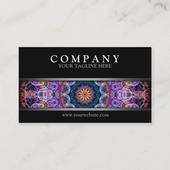Modern Purple Lotus Business Card (Front)