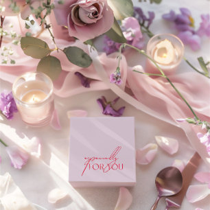 Modern Purple & Magenta Especially For You Wedding Favor Boxes