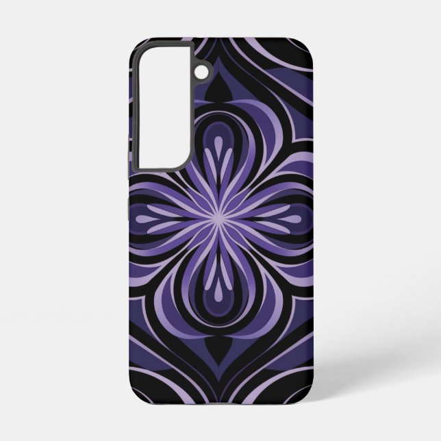 Modern Purple Mandala Abstract Pattern Samsung Galaxy Case (Back)