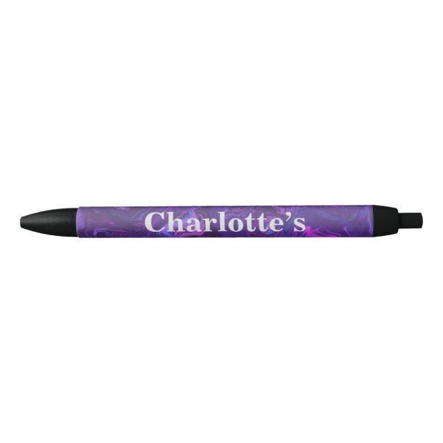 Modern Purple Marble Abstract Back to School Pen (Front)