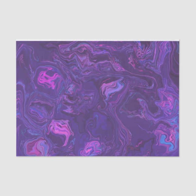 Modern Purple Marble Modern Marble Abstract Tissue Paper (Front)