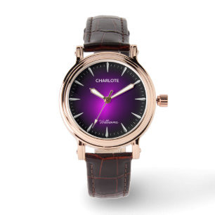 Modern Purple Minimalist Contemporary Watch