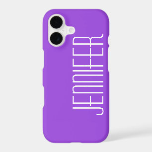 Modern Purple, Minimalist, Custom Jumbo Name iPhone 17 Case