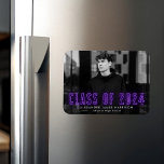 Modern Purple Neon Class of 2024 Photo Graduation Magnet<br><div class="desc">Announce your grad's special achievement with our neon graduation magnets. The modern graduation magnet displays the graduate's horizontal photo with "Class of 2024" in purple neon lettering. Personalize the photo graduation magnet by adding the graduate's name and school name. The graduation photo magnet is perfect for both high school and...</div>