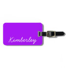 Modern Purple Neon Monogram Trendy Fashion Colors