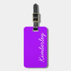 Modern Purple Neon Monogram Trendy Fashion Colors