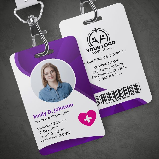 Modern Purple Nurse Practitioner NP Badge (Creator Uploaded)