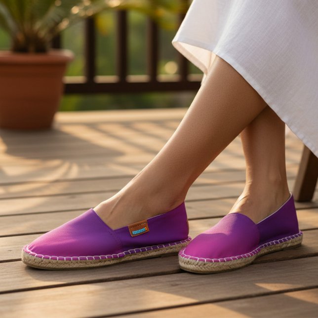 Modern Purple Ombre Pattern Espadrilles (Creator Uploaded)