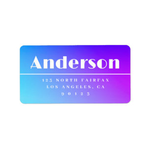 Modern Purple Ombre Return Address Label