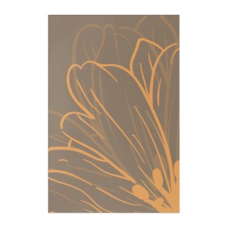 Modern Purple Orange Flower Paint 1 Acrylic Print