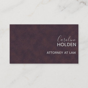 Modern Purple Pebbled Leather Texture Professional Business Card