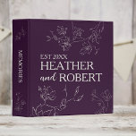 Modern Purple Personalized Floral Boho Wedding 3 Ring Binder<br><div class="desc">If you're looking for a stylish and personalized wedding album that will capture all of your beautiful memories, then look no further than the Modern Purple Floral Botanical Boho Wedding Personalized Bride and Groom Wedding Album! This unique binder is perfect for storing all of your wedding photos and documents, as...</div>