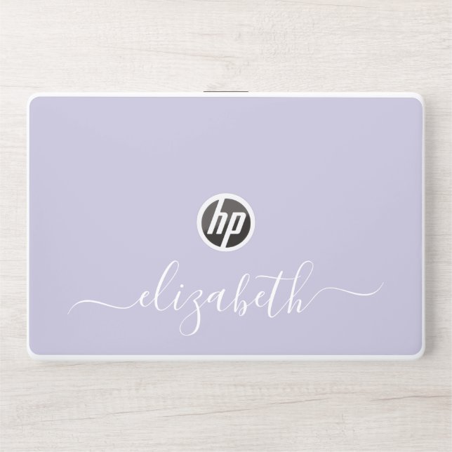 Modern Purple Personalized HP Laptop Skin (Front)