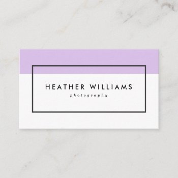 Modern Purple Photography Business Cards by fancypaperie at Zazzle
