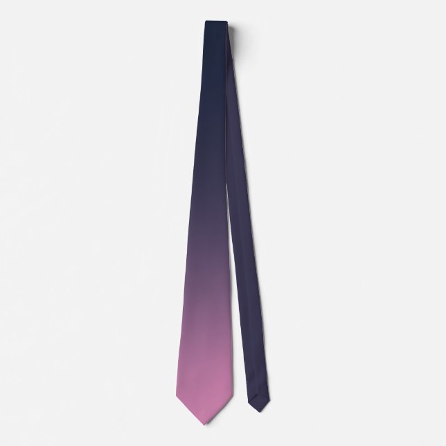 Modern Purple Pink Colorful Ombre Gradient Neck Tie (Front)