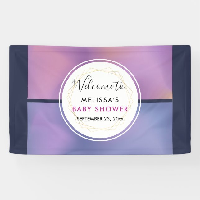 Modern Purple & Pink Swirling Abstract Design Banner (Horizontal)