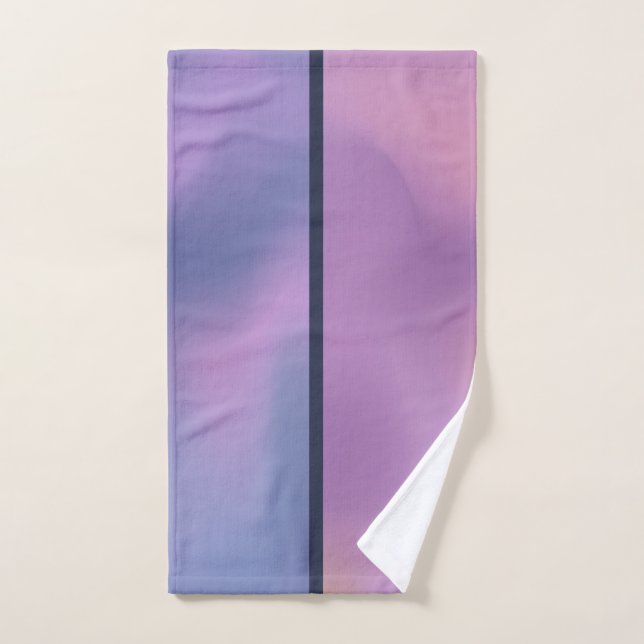 Modern Purple & Pink Swirling Abstract Design Bath Towel Set (Hand Towel)