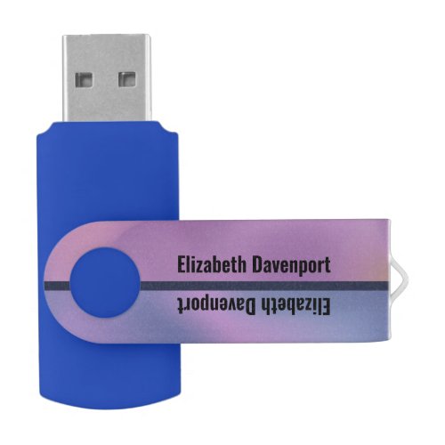 Modern Purple  Pink Swirling Abstract Design Flash Drive