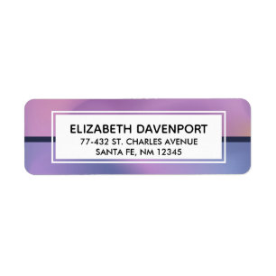 Modern Purple & Pink Swirling Abstract Design Label