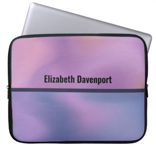Modern Purple & Pink Swirling Abstract Design Laptop Sleeve