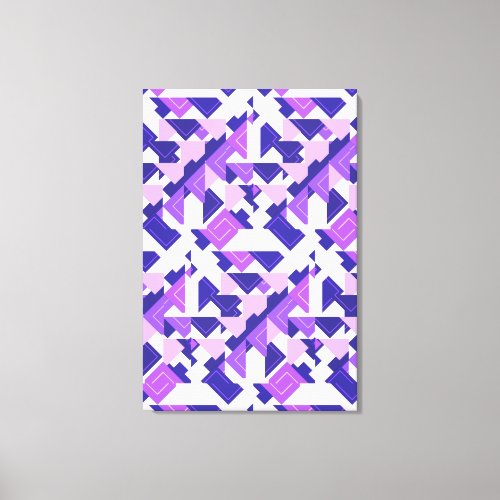 Modern Purple Prism Abstract Geometric Canvas Art