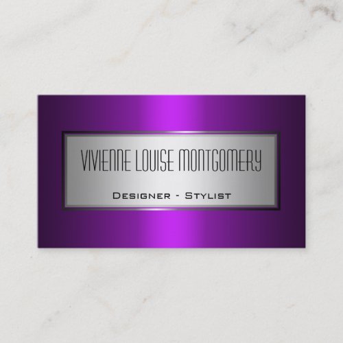 Modern Purple Professional Designer Business Card