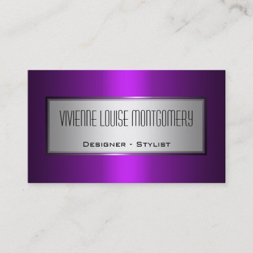 Customizable Modern Purple Professional Designer Business Card