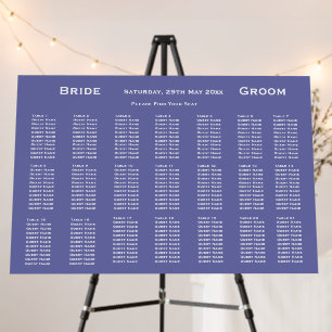 Modern Purple Scampi Wedding Seating Chart Foam Board