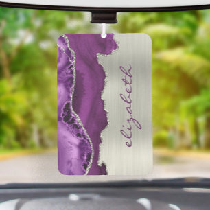 Modern Purple Silver Agate Metallic Air Freshener