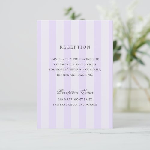 Modern Purple Stripes Elegant Wedding