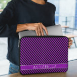 Modern Purple Stripes Laptop Sleeve<br><div class="desc">Add a sleek and stylish touch to your tech with this Modern Purple Stripes Laptop Sleeve. Featuring a contemporary design of bold and subtle purple stripes, this sleeve exudes elegance and sophistication, making it the perfect accessory for work, school, or travel. Made from high-quality, lightweight neoprene, it provides superior protection...</div>