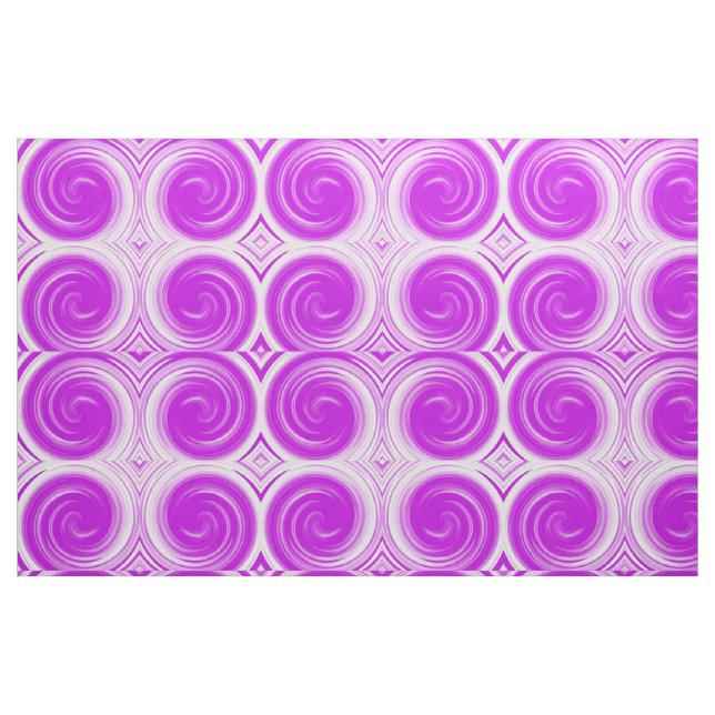 Modern Purple Swirl Abstract Art #2 Fabric (Fat Quarter)