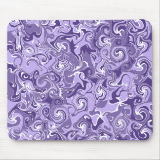Modern Purple Swirl Art Mouse Pad