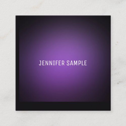 Modern Purple Template Modern Minimalist Luxurious Square Business Card