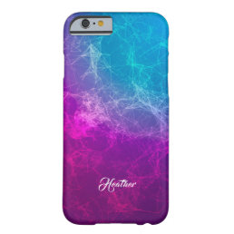 Modern Purple To Blue Ombre Polygonal Background Barely There iPhone 6 Case