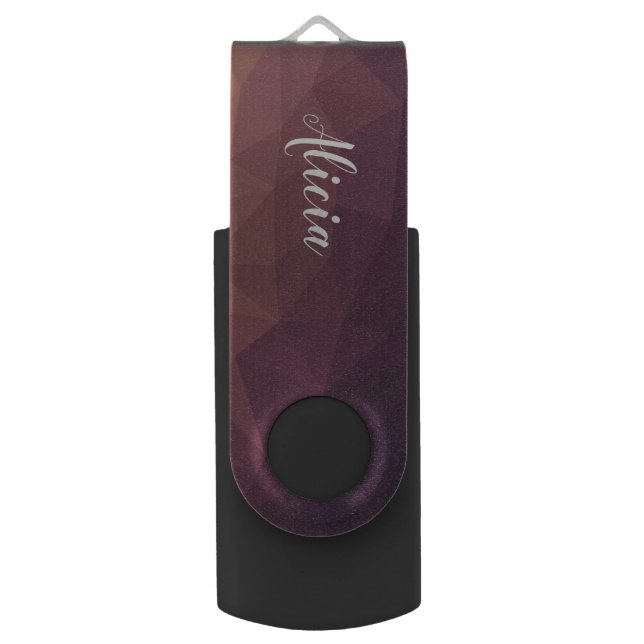 Modern purple usb flash drive 8gb. (Back (Vertical))