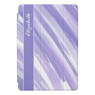 Modern purple violet abstract brushstrokes iPad pro cover
