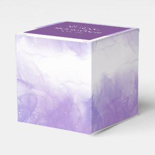 Modern Purple Violet Wedding Favor Box