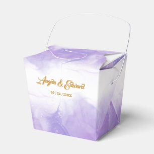 Modern Purple Violet Wedding Favor Box