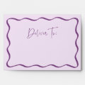 Modern Purple Wavy Frame Graduation Envelope | Zazzle