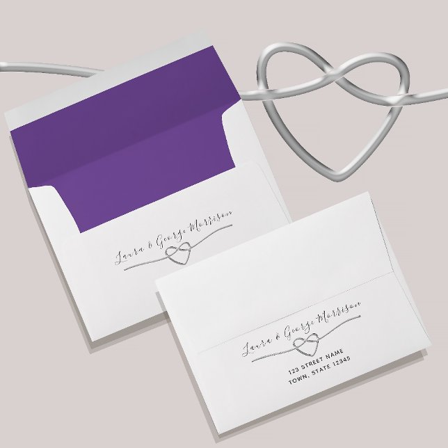 Modern Purple Wedding Envelope (Creator Uploaded)