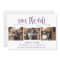 Modern Purple Wedding Photo Save The Date
