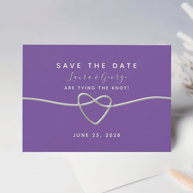 Modern Purple Wedding Save the Date (Creator Uploaded)
