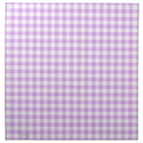 Modern Purple White Buffalo Checks Cloth Napkin