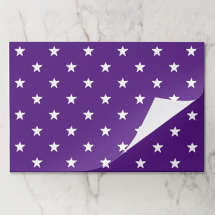 Modern purple white stars pattern paper placemats
