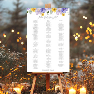 Modern Purple Yellow Violets Floral Seating Foam Board