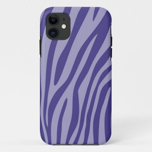 Modern Purple Zebra Print Skin Pattern iPhone 11 Case