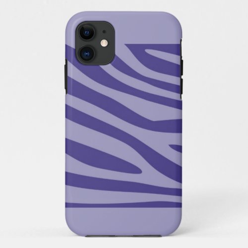 Modern Purple Zebra Print Skin Pattern iPhone 11 Case