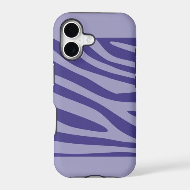 Modern Purple Zebra Print Skin Pattern Iphone Case (Back)